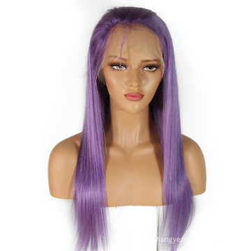 In stock 10"-24" light purple human hair lace front wigs Brazilian remy hair wig tangle free no shedding straight